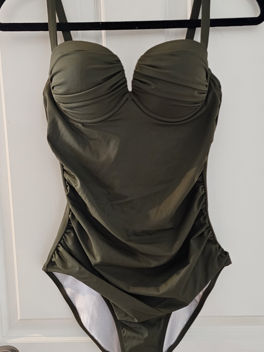 Boden Olive One-Piece Swimsuit with Structured Cups